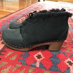 Shearling Clog Boots 40